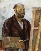 Paul Cezanne Self-Portrait with a Palette USA oil painting artist